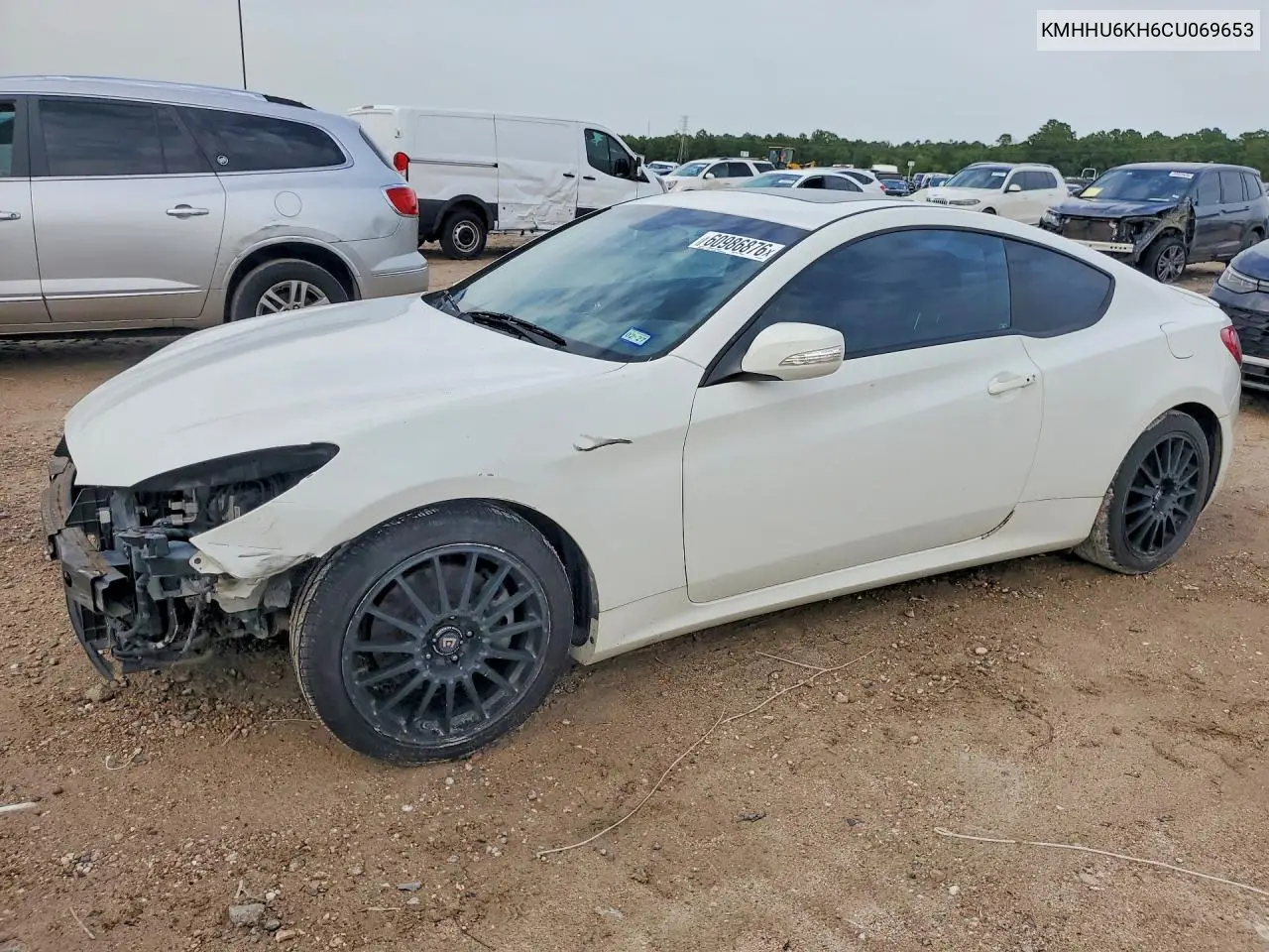 2012 Hyundai Genesis Coupe 3.8L VIN: KMHHU6KH6CU069653 Lot: 60986876