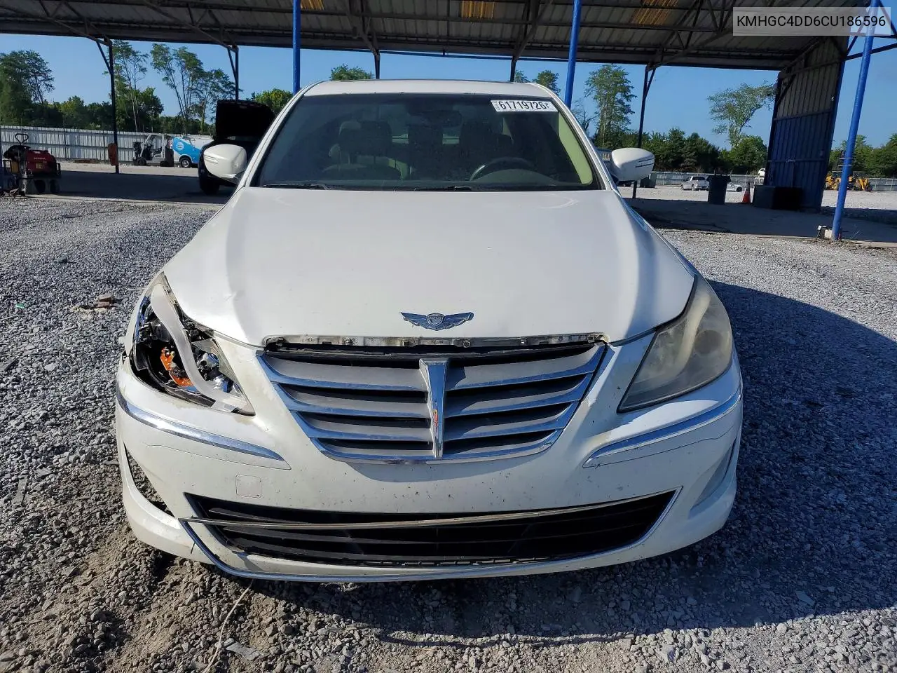 2012 Hyundai Genesis 3.8L VIN: KMHGC4DD6CU186596 Lot: 61719726