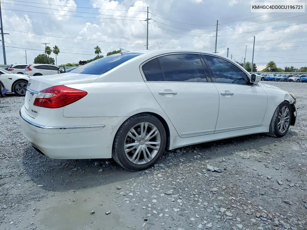 2012 Hyundai Genesis 3.8L VIN: KMHGC4DD0CU196721 Lot: 61783886