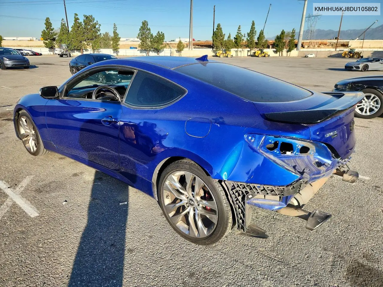 2013 Hyundai Genesis Coupe 3.8L VIN: KMHHU6KJ8DU105802 Lot: 50691656