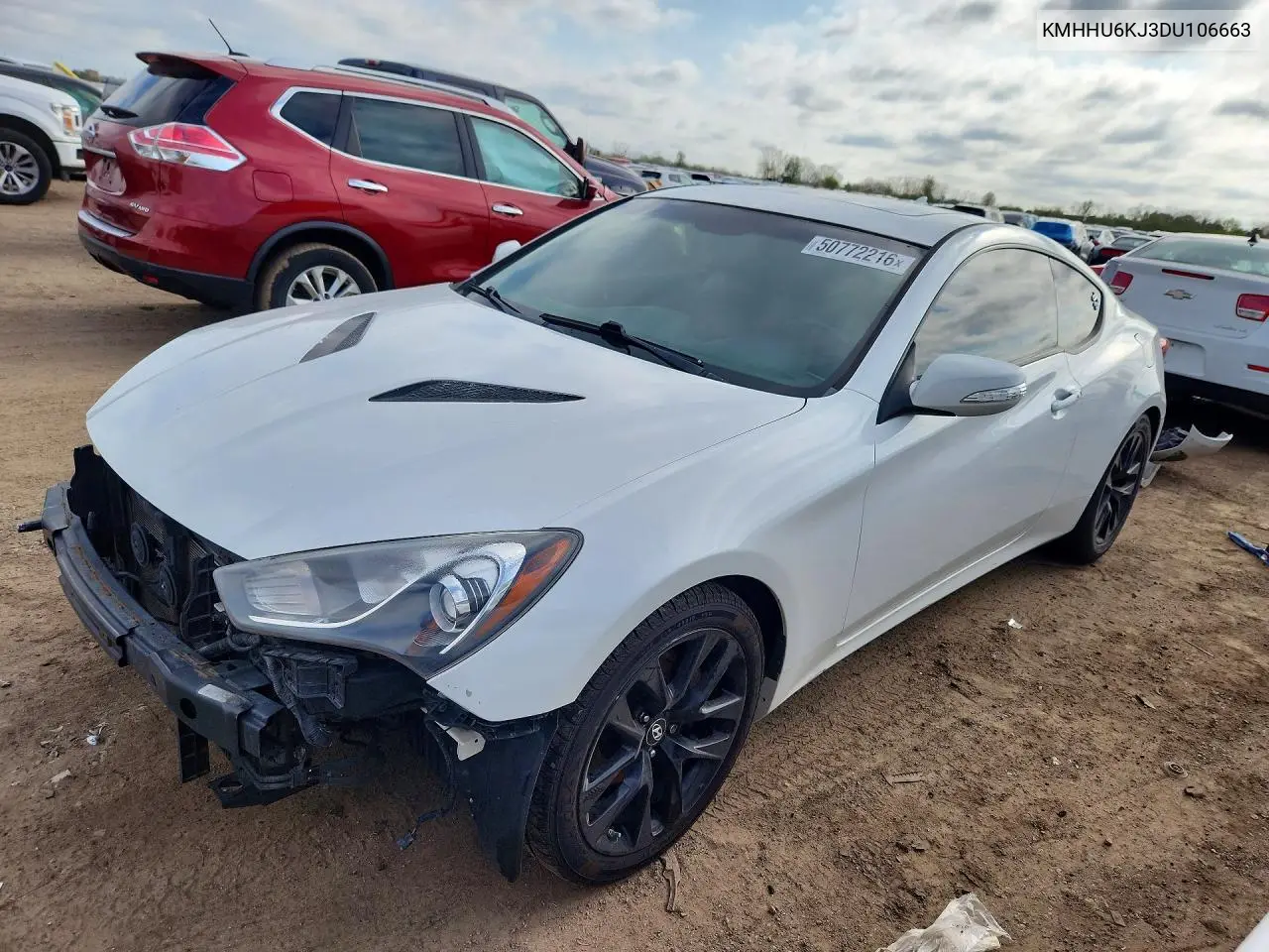 2013 Hyundai Genesis Coupe 3.8 Grand Touring VIN: KMHHU6KJ3DU106663 Lot: 50772216