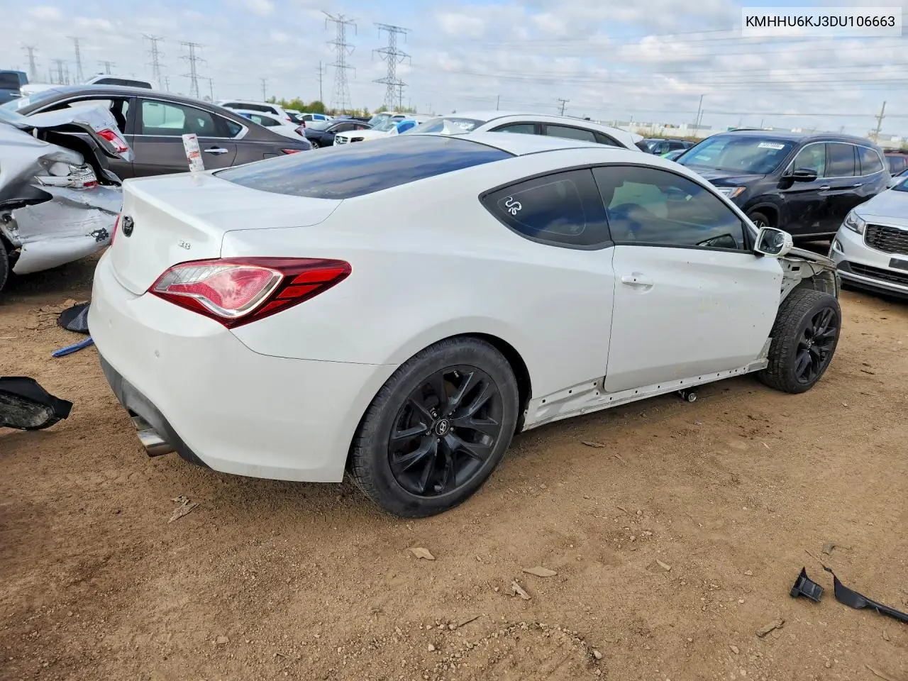 2013 Hyundai Genesis Coupe 3.8 Grand Touring VIN: KMHHU6KJ3DU106663 Lot: 50772216