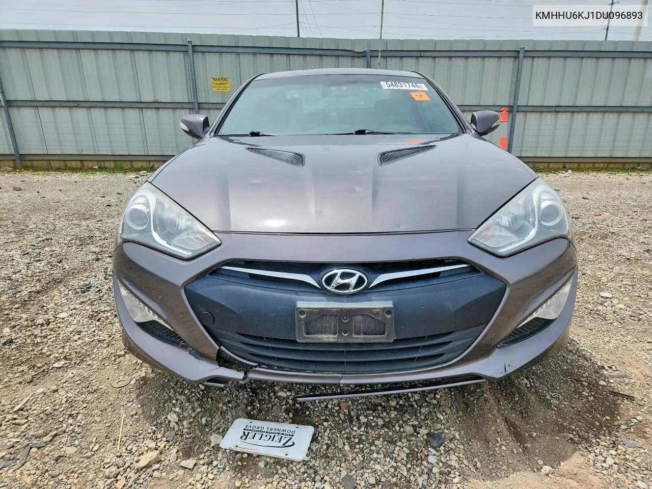 2013 Hyundai Genesis Coupe 3.8L VIN: KMHHU6KJ1DU096893 Lot: 54831746