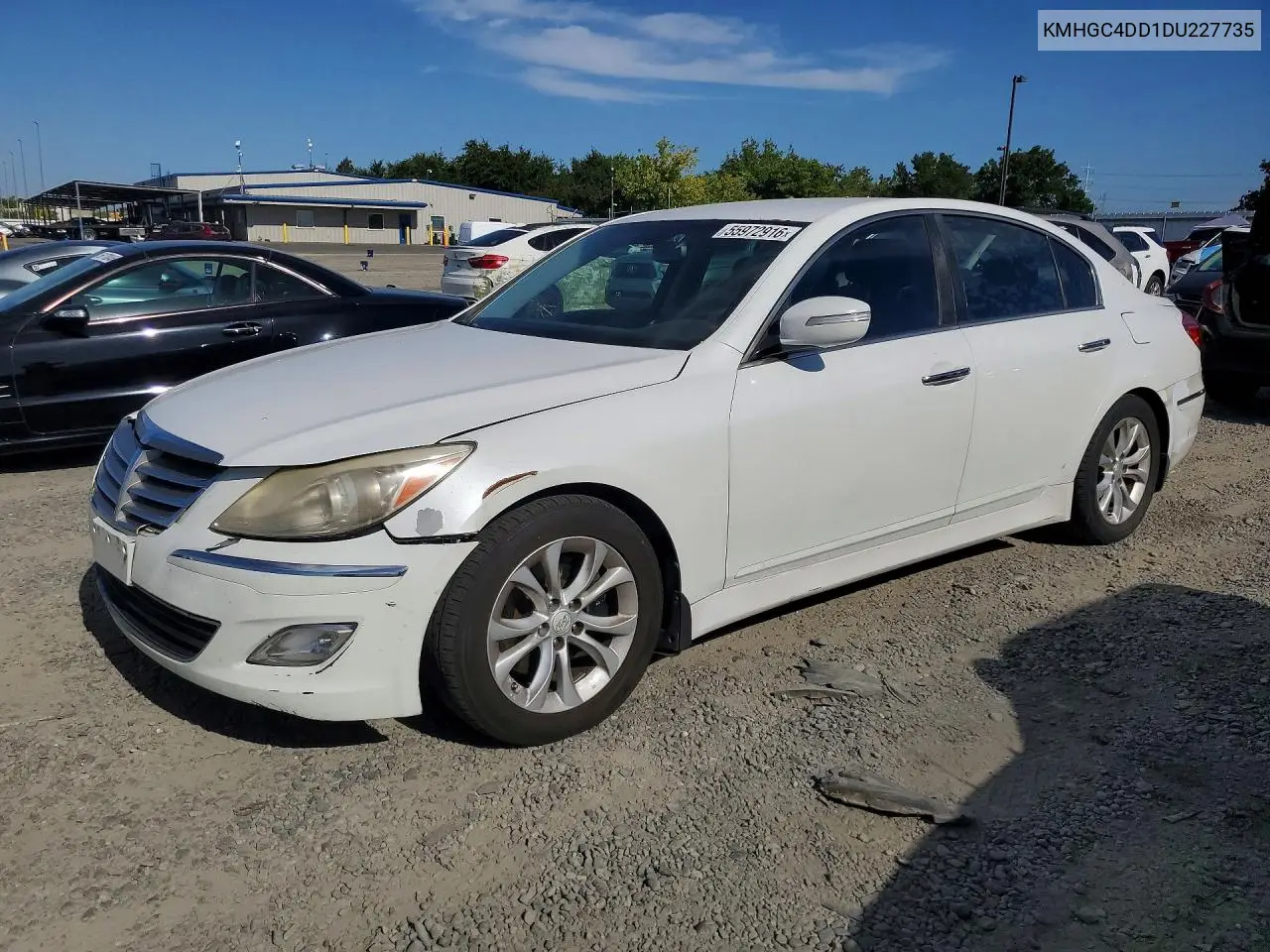 2013 Hyundai Genesis 3.8L VIN: KMHGC4DD1DU227735 Lot: 55972916