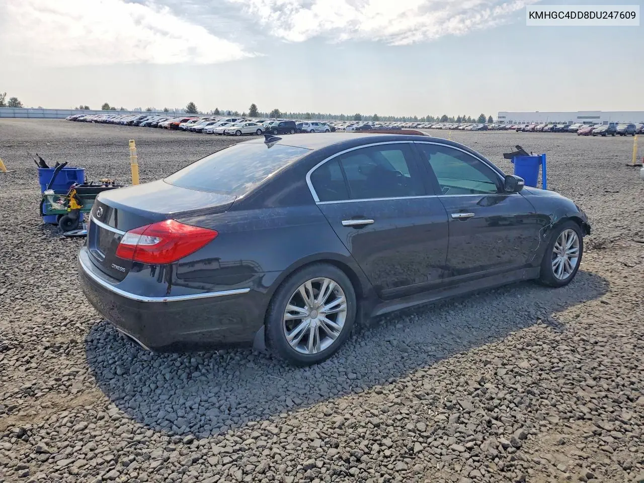 2013 Hyundai Genesis 3.8L VIN: KMHGC4DD8DU247609 Lot: 56636046