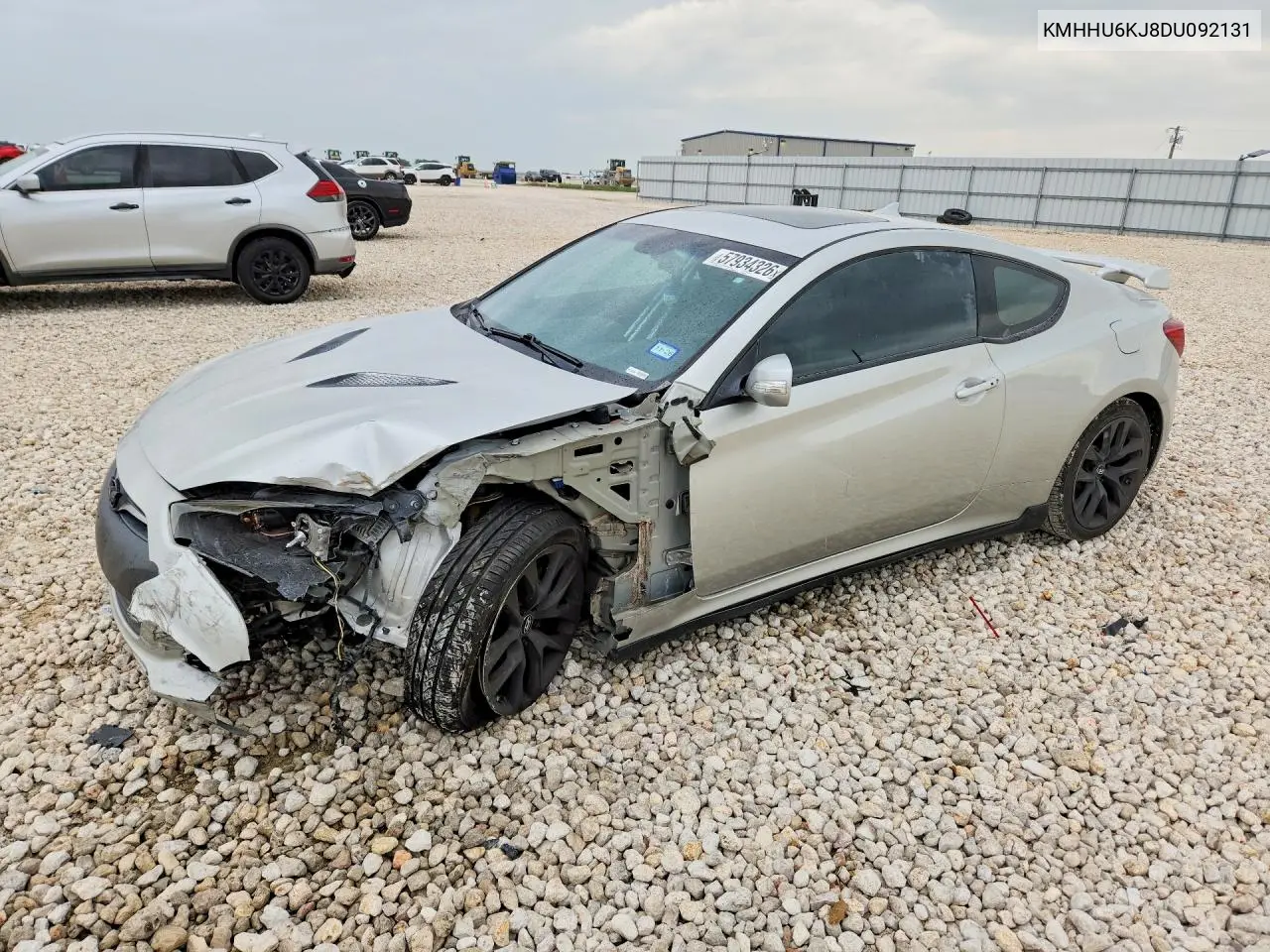 2013 Hyundai Genesis Coupe 3.8L VIN: KMHHU6KJ8DU092131 Lot: 57934326