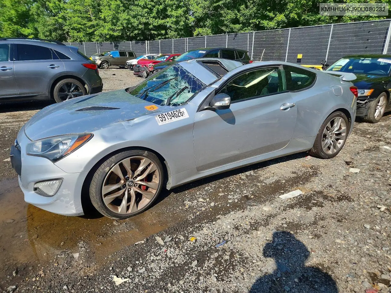 2013 Hyundai Genesis Coupe 3.8L VIN: KMHHU6KJ9DU080232 Lot: 59194626