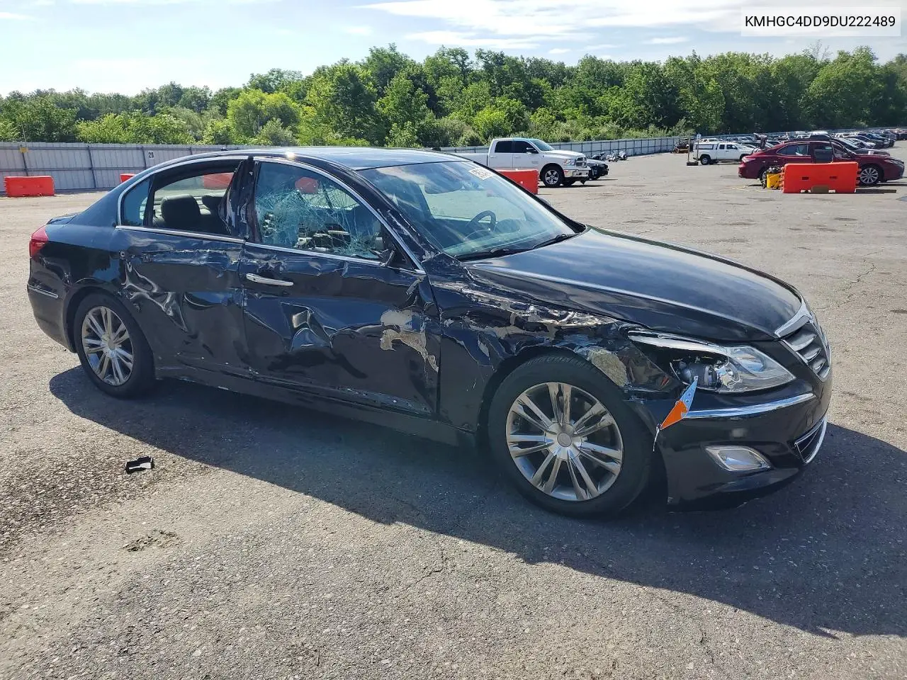 2013 Hyundai Genesis 3.8L VIN: KMHGC4DD9DU222489 Lot: 59859446