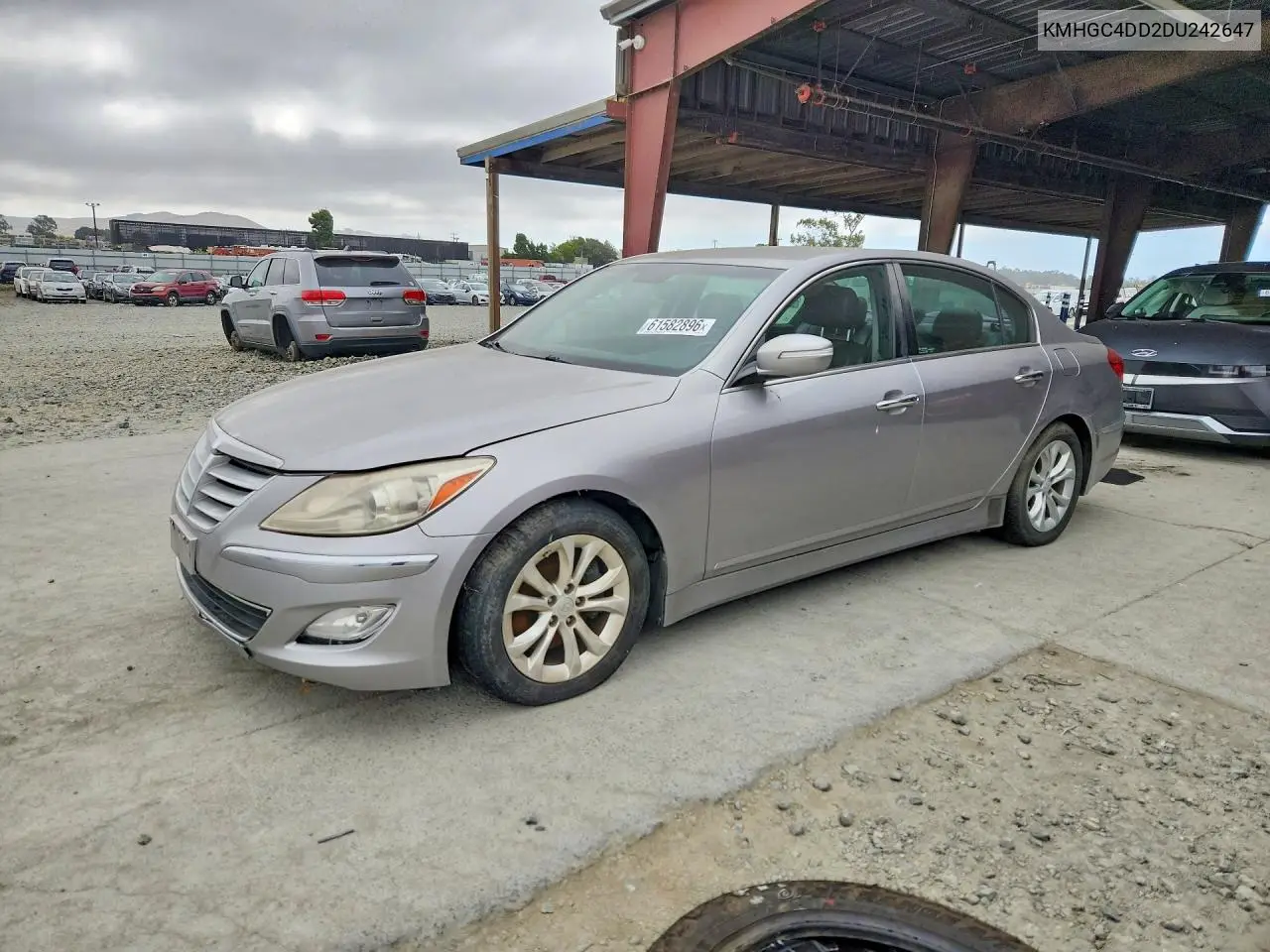 2013 Hyundai Genesis 3.8L VIN: KMHGC4DD2DU242647 Lot: 61582896