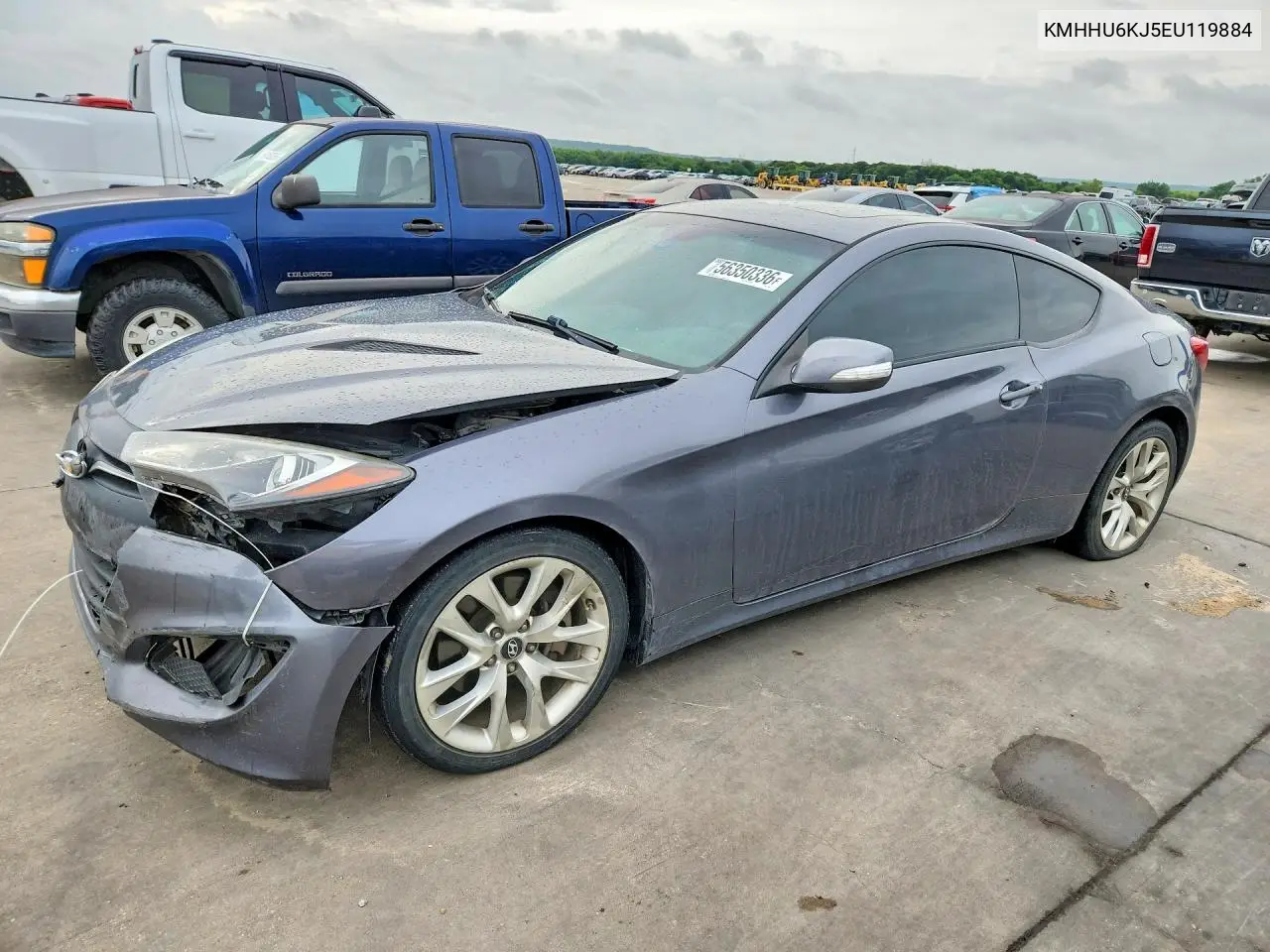 2014 Hyundai Genesis Coupe 3.8L VIN: KMHHU6KJ5EU119884 Lot: 56350336