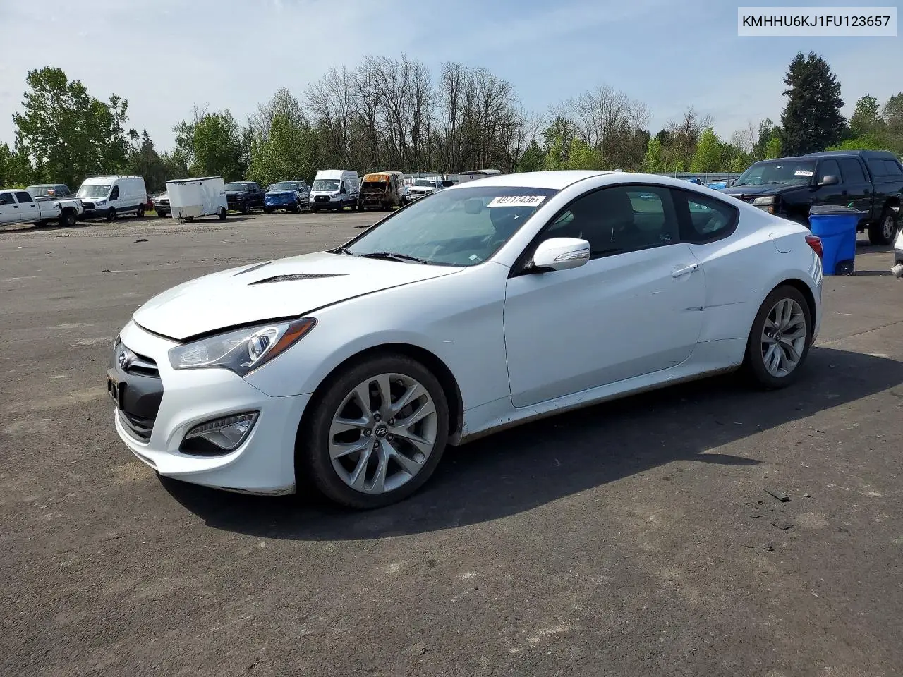 2015 Hyundai Genesis Coupe 3.8 VIN: KMHHU6KJ1FU123657 Lot: 49717436