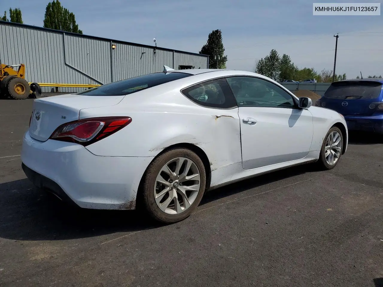 2015 Hyundai Genesis Coupe 3.8 VIN: KMHHU6KJ1FU123657 Lot: 49717436