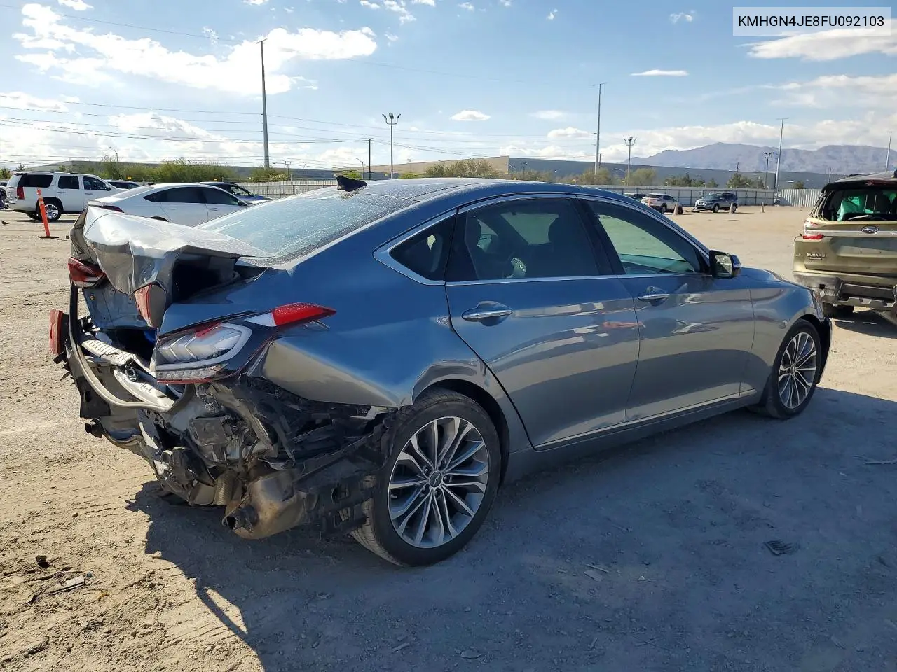 2015 Hyundai Genesis 3.8L VIN: KMHGN4JE8FU092103 Lot: 52000846