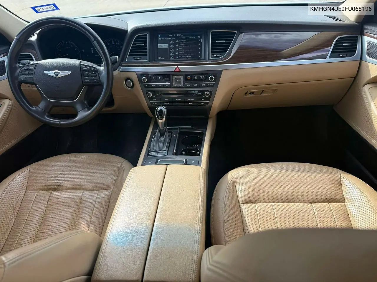 2015 Hyundai Genesis 3.8L VIN: KMHGN4JE9FU068196 Lot: 54590716