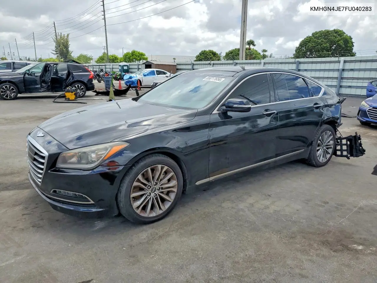 2015 Hyundai Genesis 3.8L VIN: KMHGN4JE7FU040283 Lot: 55017656