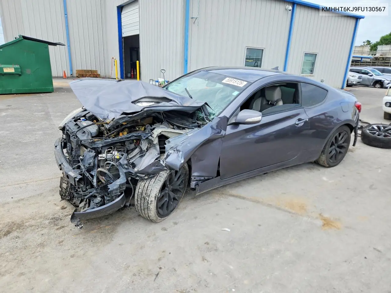 2015 Hyundai Genesis Coupe 3.8L VIN: KMHHT6KJ9FU130567 Lot: 55915126