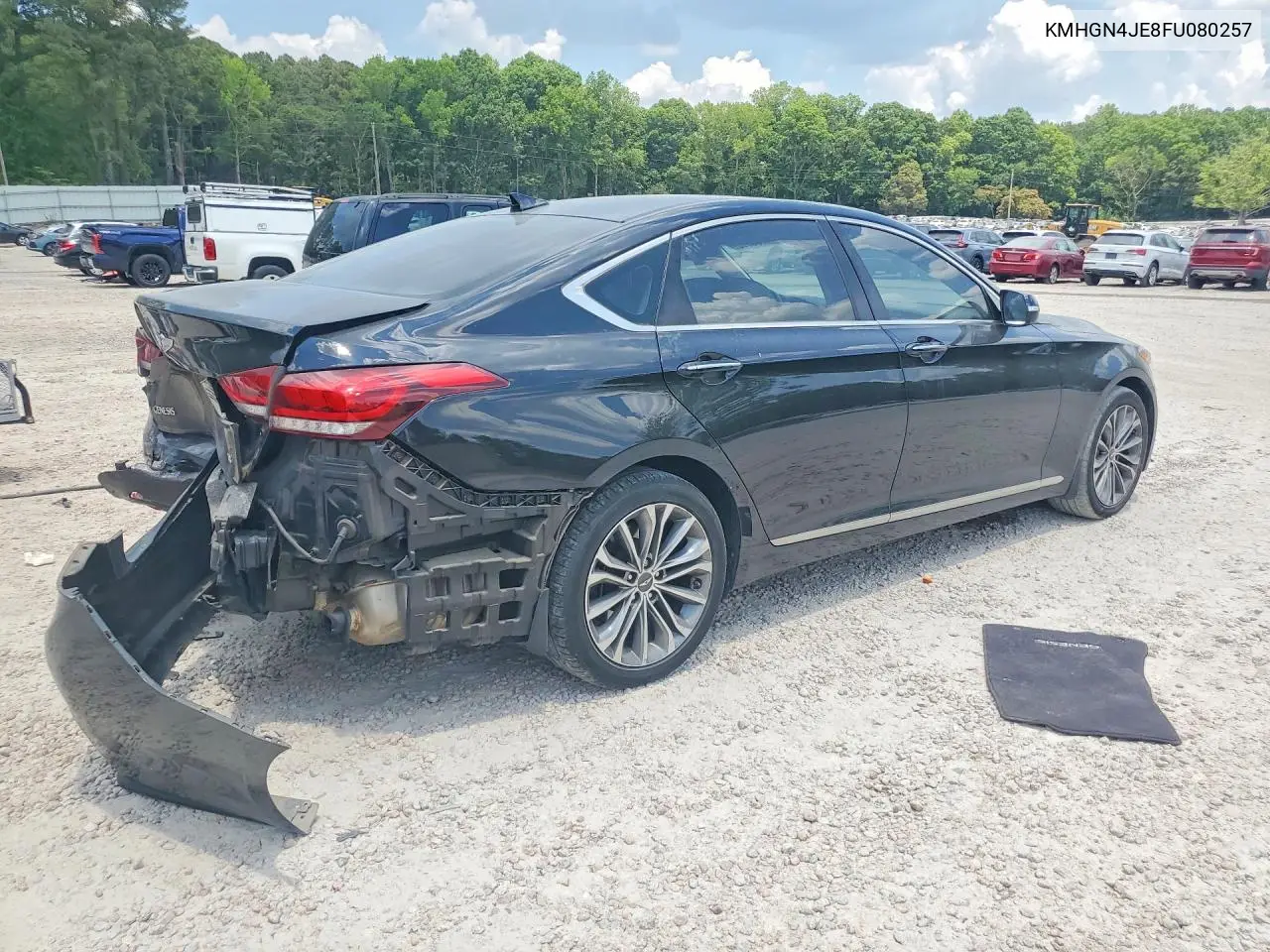 2015 Hyundai Genesis 3.8L VIN: KMHGN4JE8FU080257 Lot: 56795596