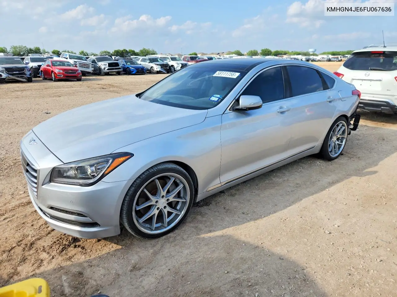 2015 Hyundai Genesis 3.8L VIN: KMHGN4JE6FU067636 Lot: 58111756
