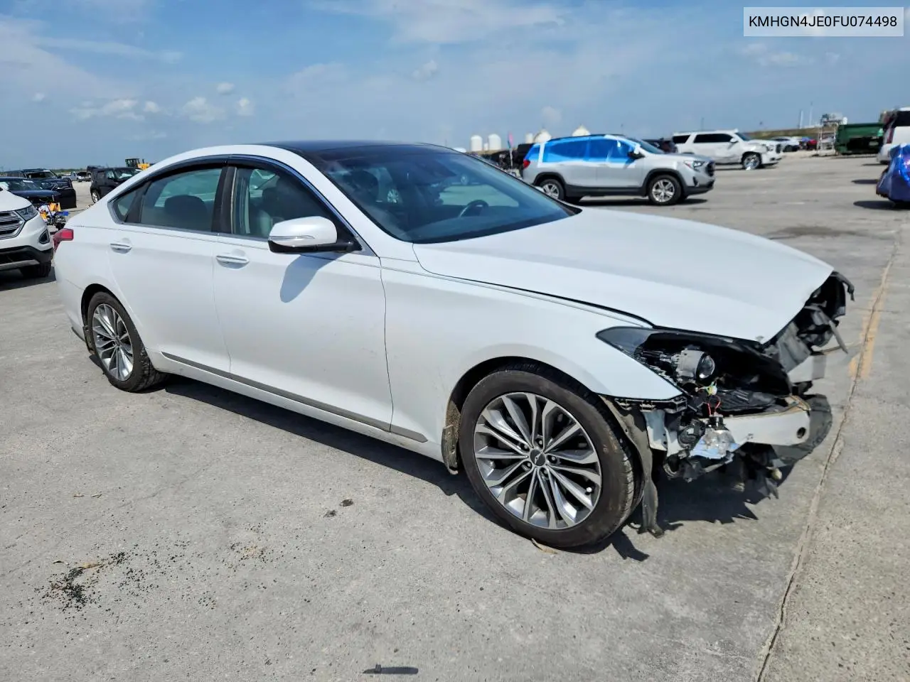 2015 Hyundai Genesis 3.8L VIN: KMHGN4JE0FU074498 Lot: 58591066