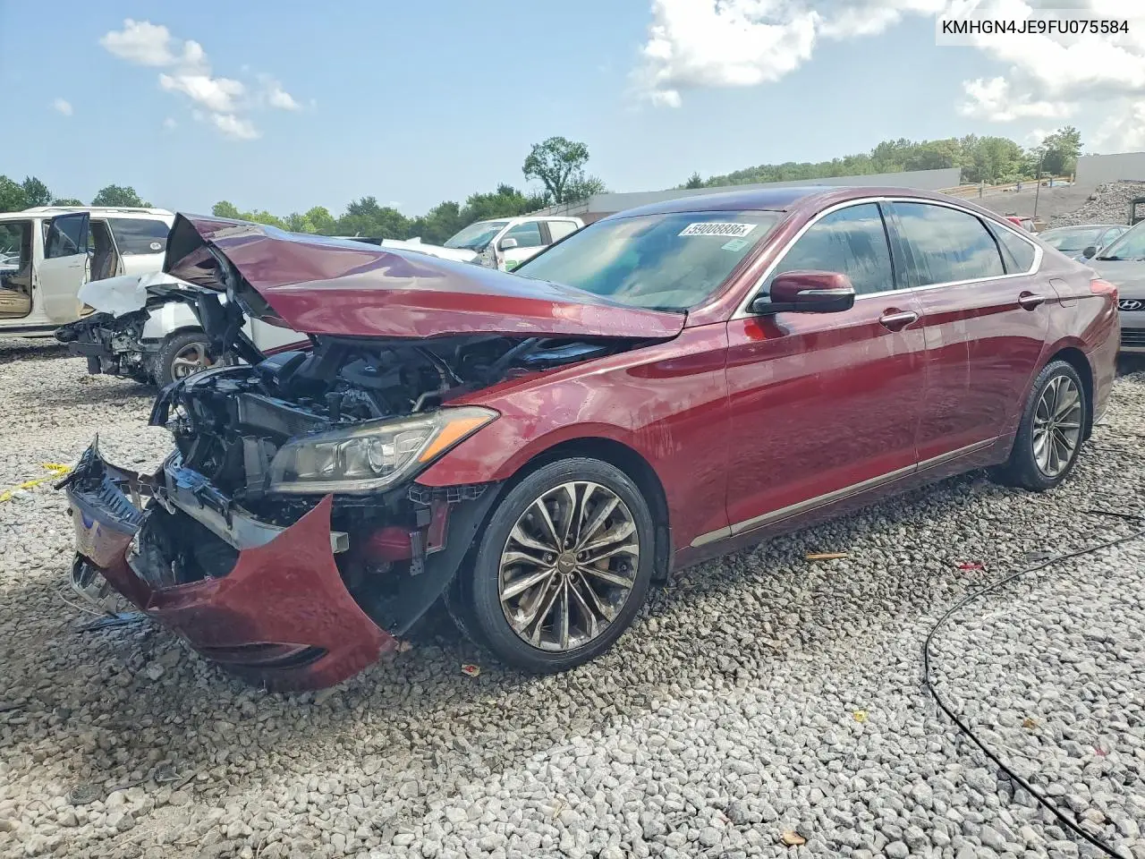2015 Hyundai Genesis 3.8L VIN: KMHGN4JE9FU075584 Lot: 59008886