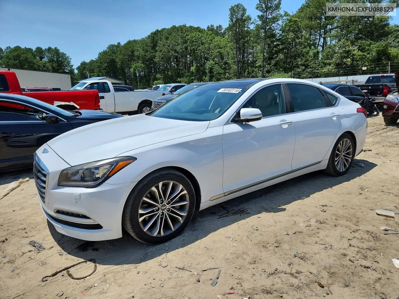 2015 Hyundai Genesis 3.8L VIN: KMHGN4JEXFU088523 Lot: 59163116