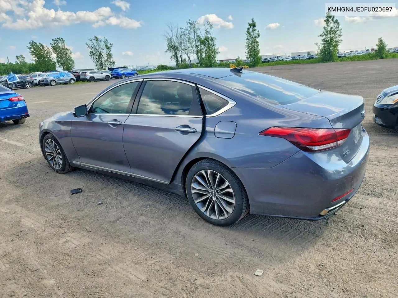 2015 Hyundai Genesis 3.8L VIN: KMHGN4JE0FU020697 Lot: 59289116