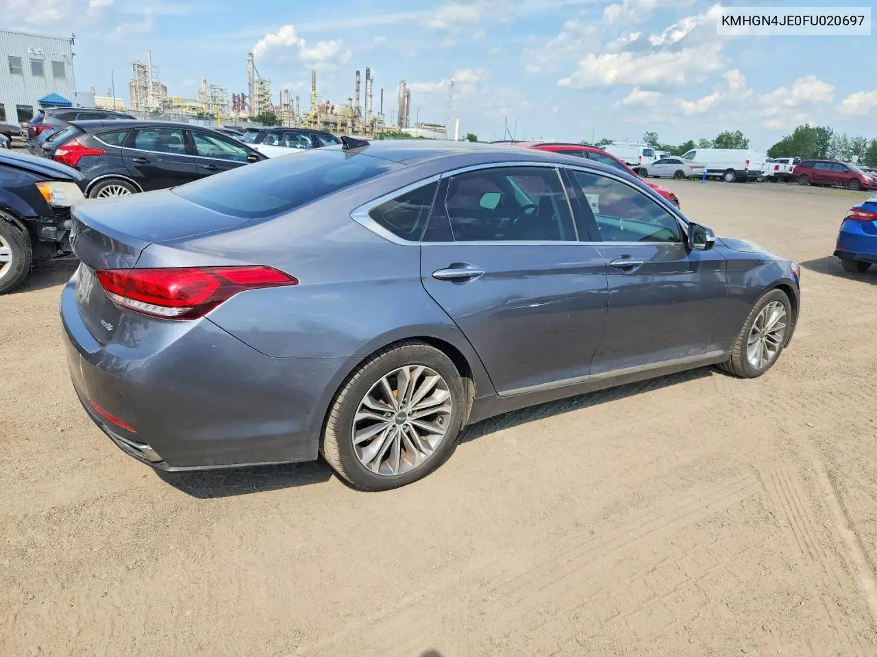 2015 Hyundai Genesis 3.8L VIN: KMHGN4JE0FU020697 Lot: 59289116