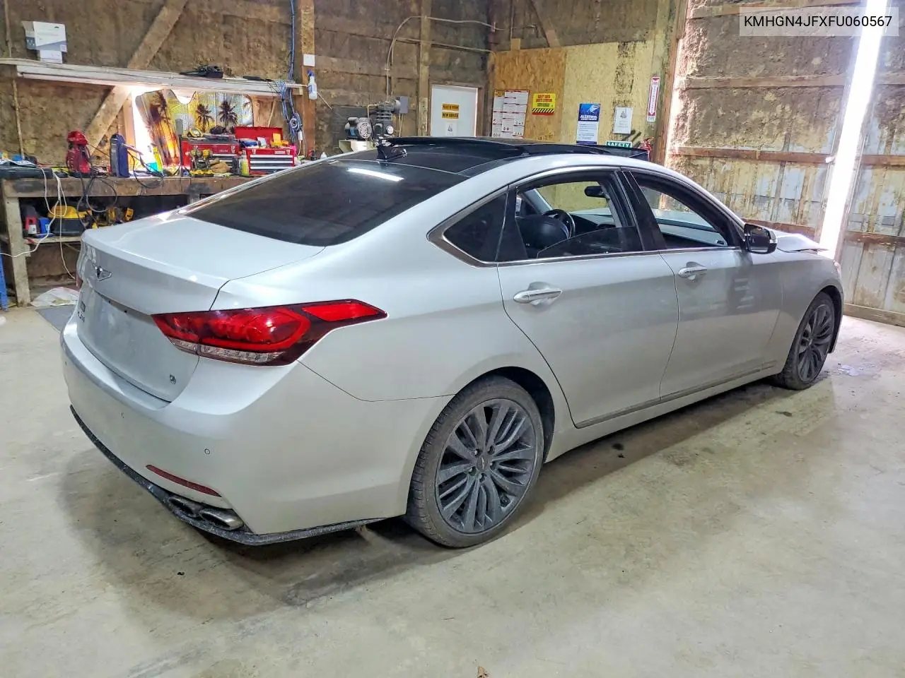 2015 Hyundai Genesis 5.0L VIN: KMHGN4JFXFU060567 Lot: 59904256