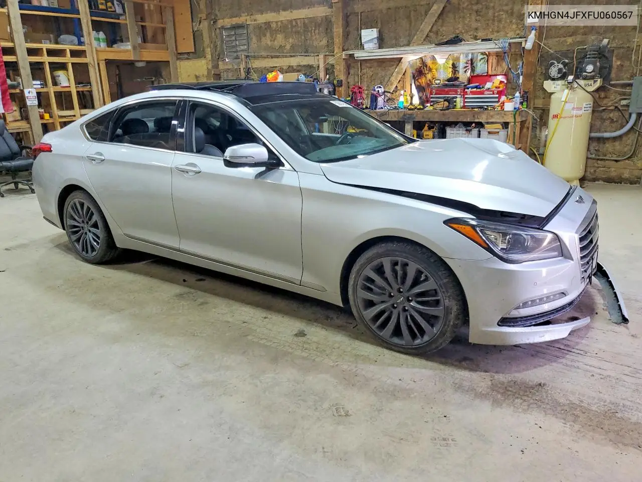 2015 Hyundai Genesis 5.0L VIN: KMHGN4JFXFU060567 Lot: 59904256