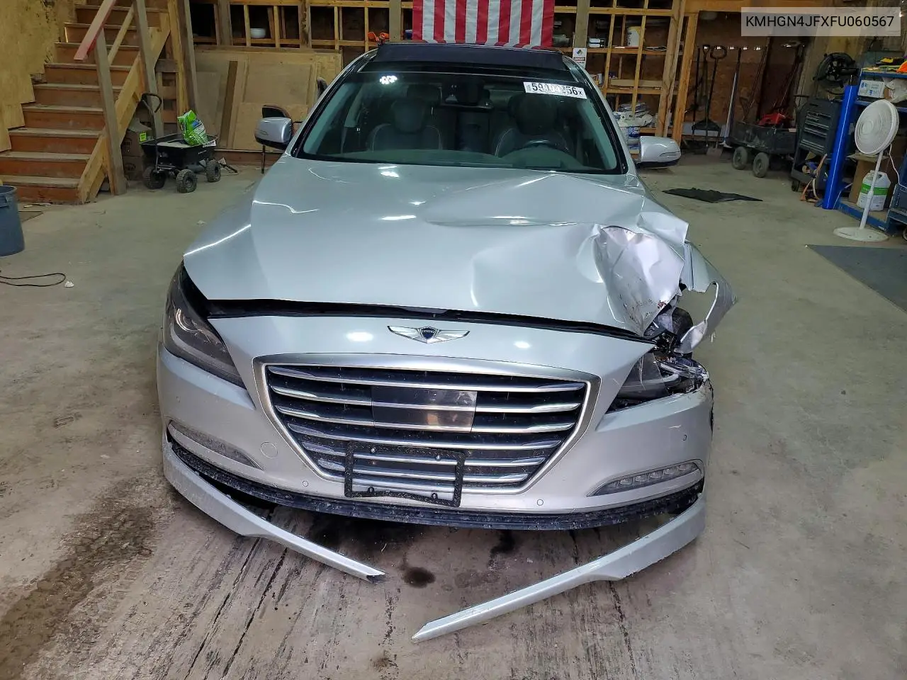 2015 Hyundai Genesis 5.0L VIN: KMHGN4JFXFU060567 Lot: 59904256