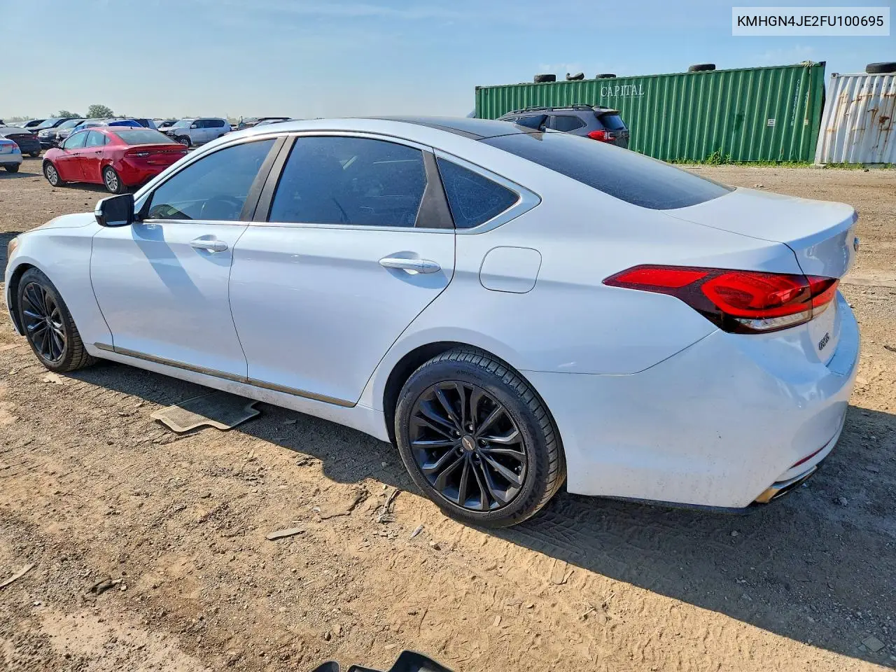 2015 Hyundai Genesis 3.8L VIN: KMHGN4JE2FU100695 Lot: 60186566