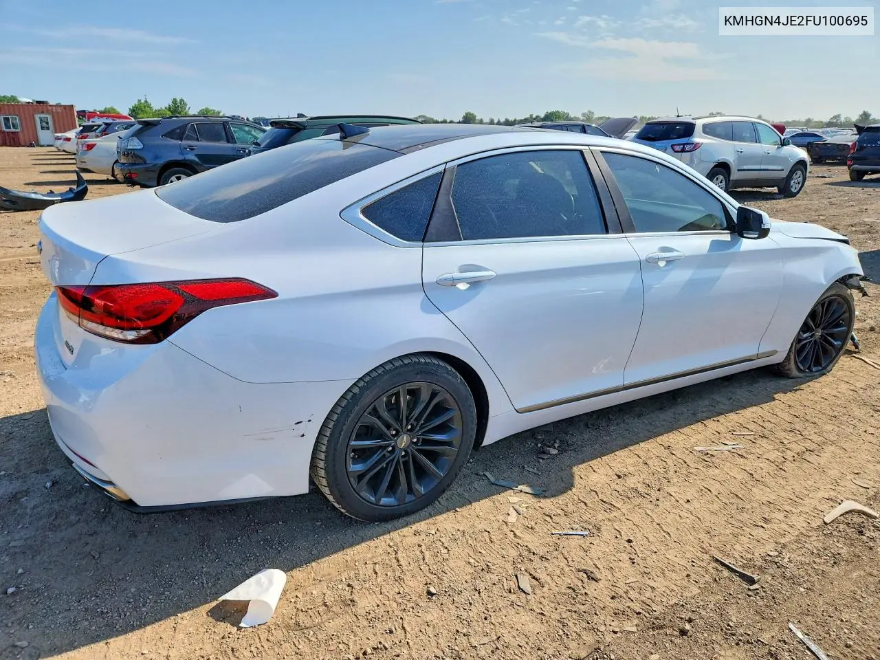 2015 Hyundai Genesis 3.8L VIN: KMHGN4JE2FU100695 Lot: 60186566