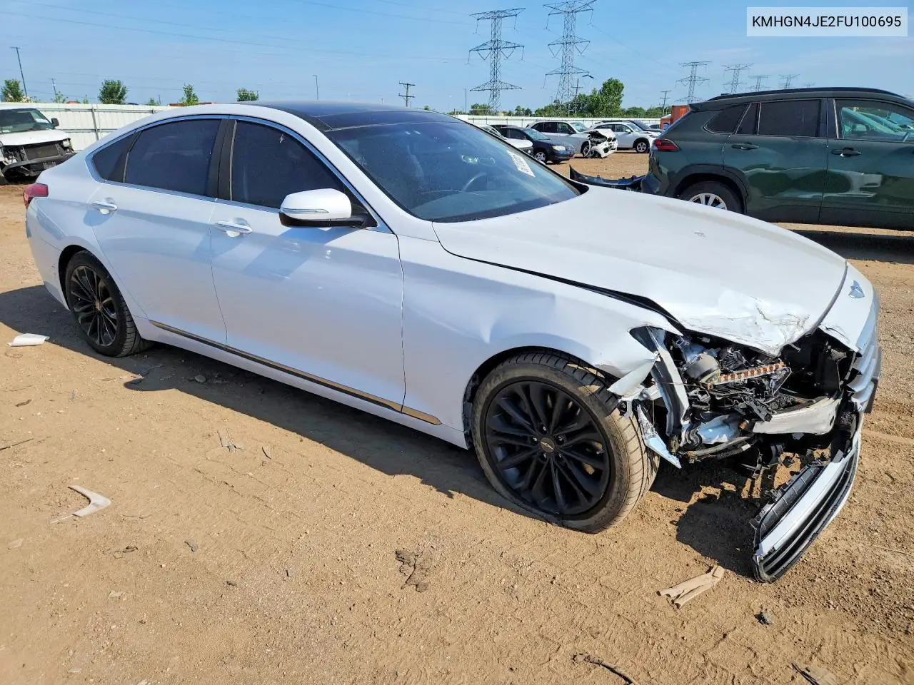 2015 Hyundai Genesis 3.8L VIN: KMHGN4JE2FU100695 Lot: 60186566