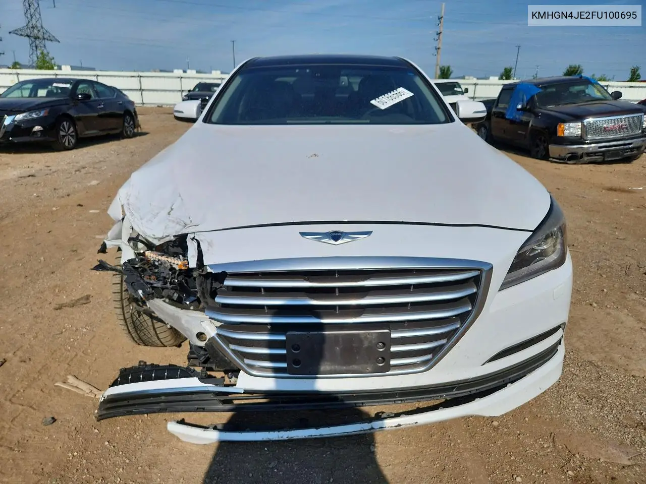 2015 Hyundai Genesis 3.8L VIN: KMHGN4JE2FU100695 Lot: 60186566