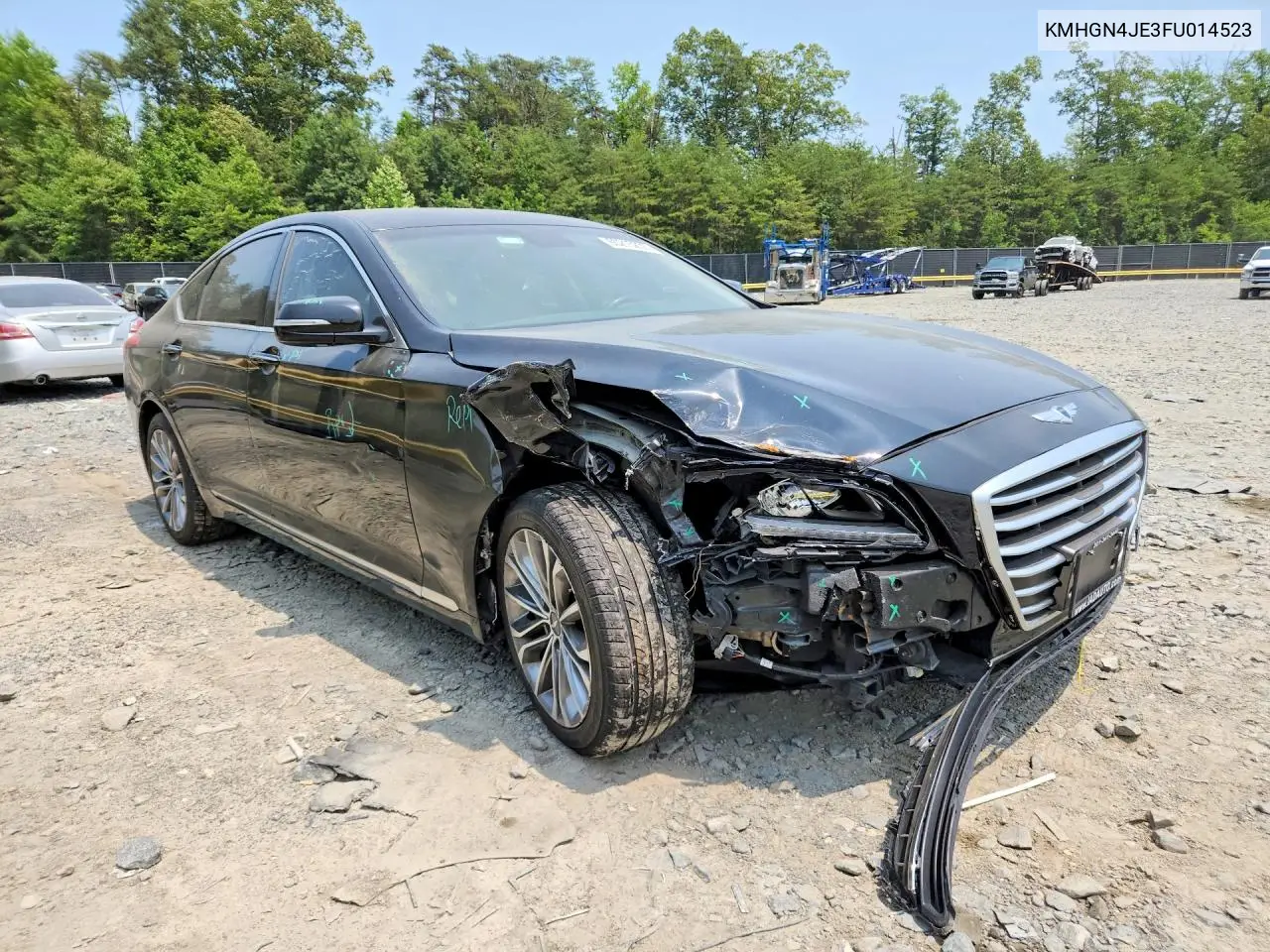 2015 Hyundai Genesis 3.8L VIN: KMHGN4JE3FU014523 Lot: 60215236