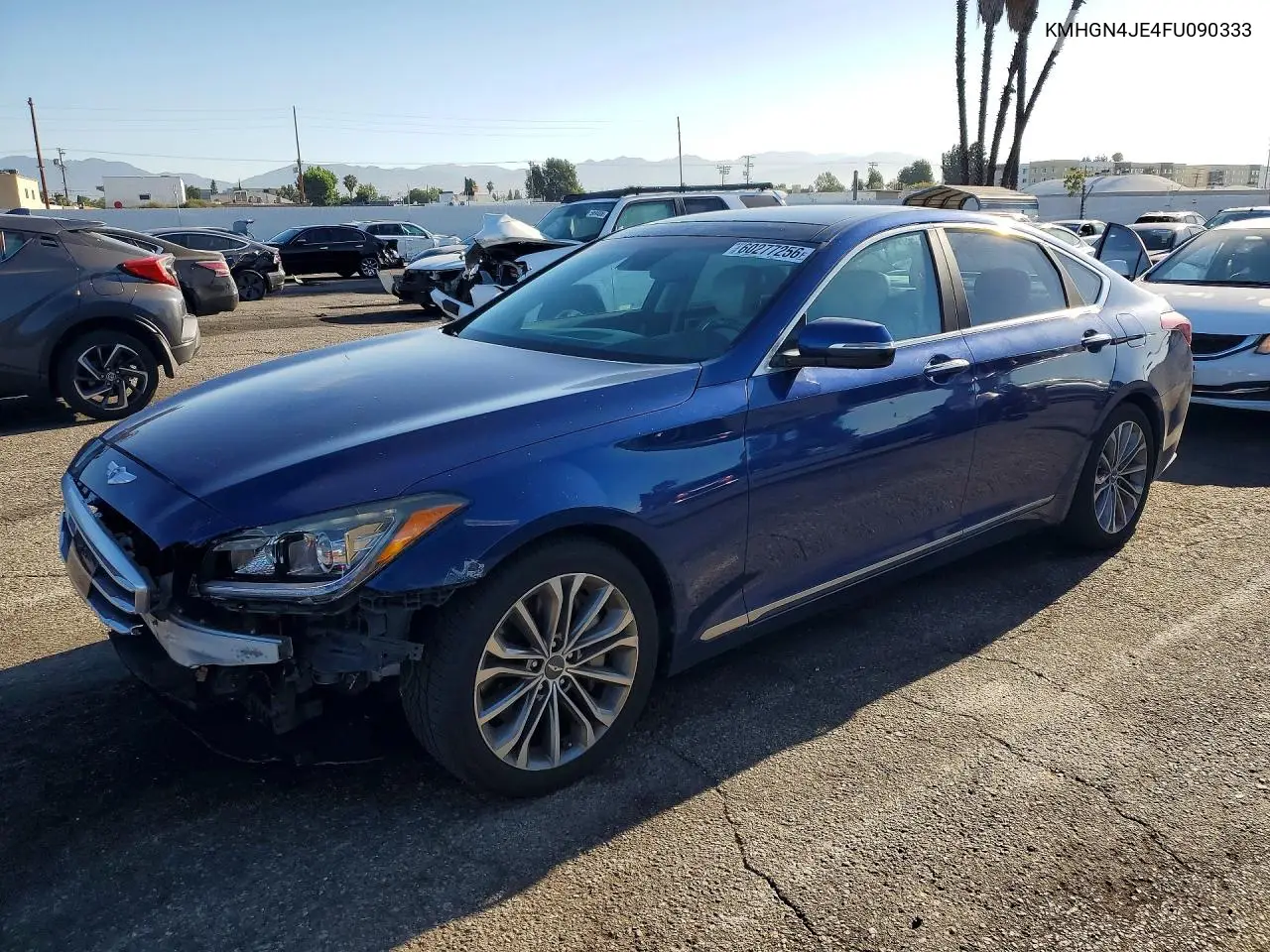 2015 Hyundai Genesis 3.8L VIN: KMHGN4JE4FU090333 Lot: 60277256