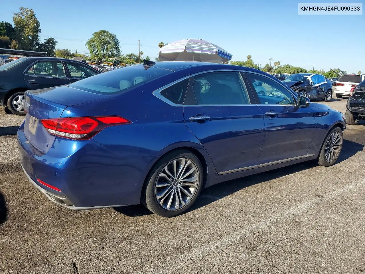 2015 Hyundai Genesis 3.8L VIN: KMHGN4JE4FU090333 Lot: 60277256
