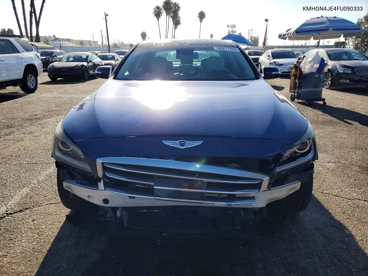 2015 Hyundai Genesis 3.8L VIN: KMHGN4JE4FU090333 Lot: 60277256
