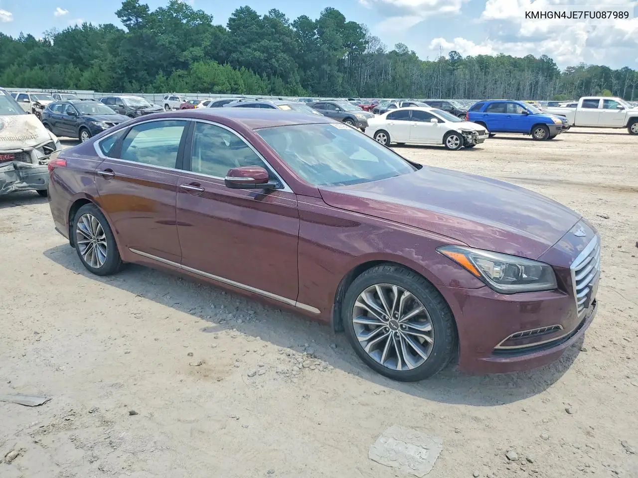 2015 Hyundai Genesis 3.8L VIN: KMHGN4JE7FU087989 Lot: 60974946