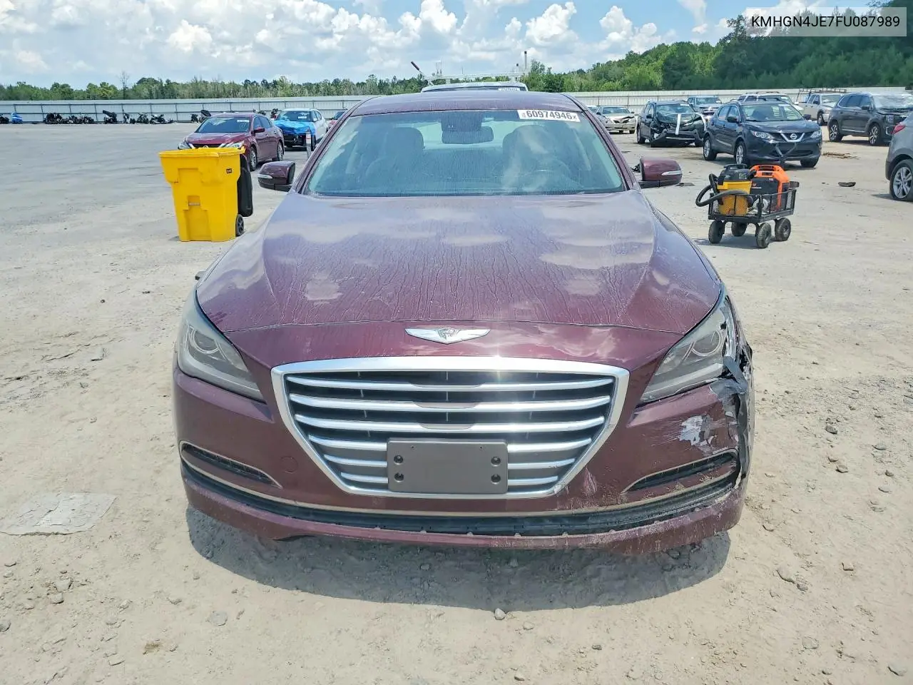 2015 Hyundai Genesis 3.8L VIN: KMHGN4JE7FU087989 Lot: 60974946