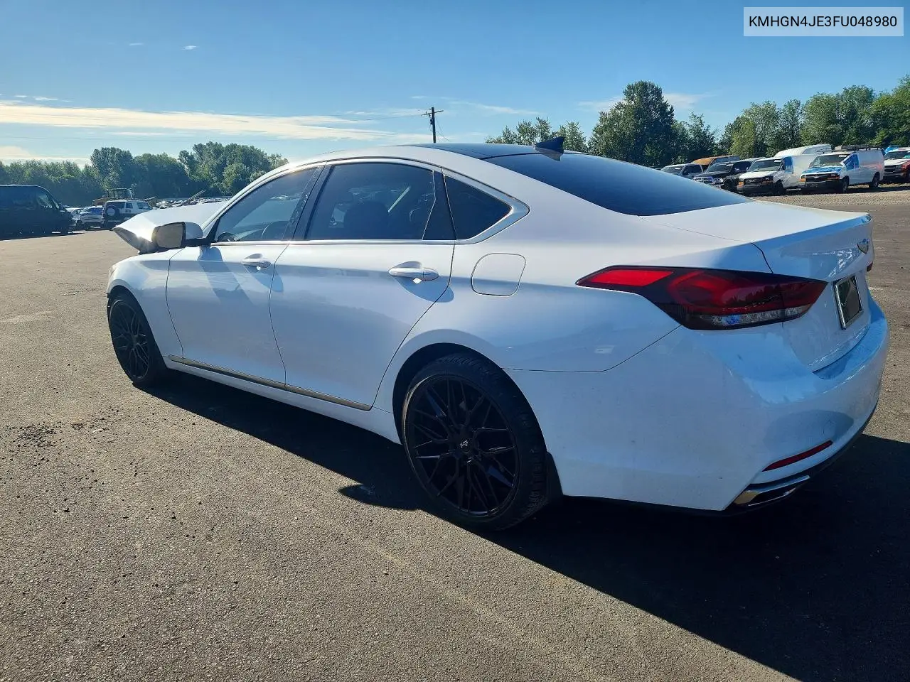 2015 Hyundai Genesis 3.8L VIN: KMHGN4JE3FU048980 Lot: 61151526
