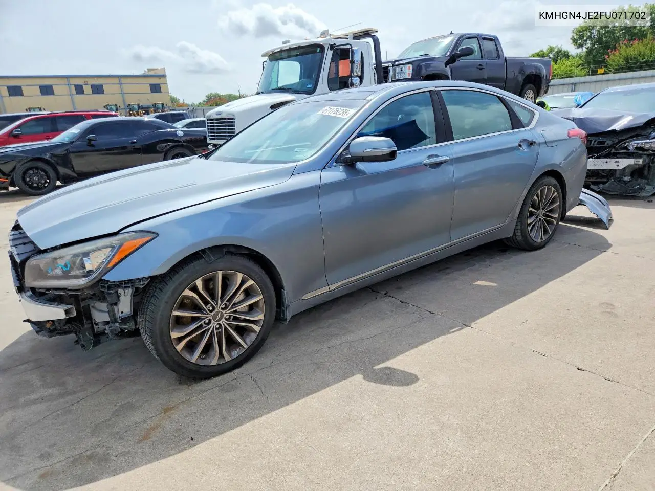2015 Hyundai Genesis 3.8L VIN: KMHGN4JE2FU071702 Lot: 61176236