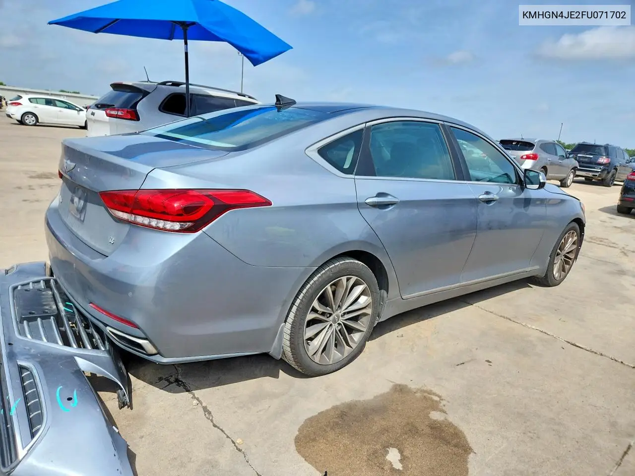 2015 Hyundai Genesis 3.8L VIN: KMHGN4JE2FU071702 Lot: 61176236