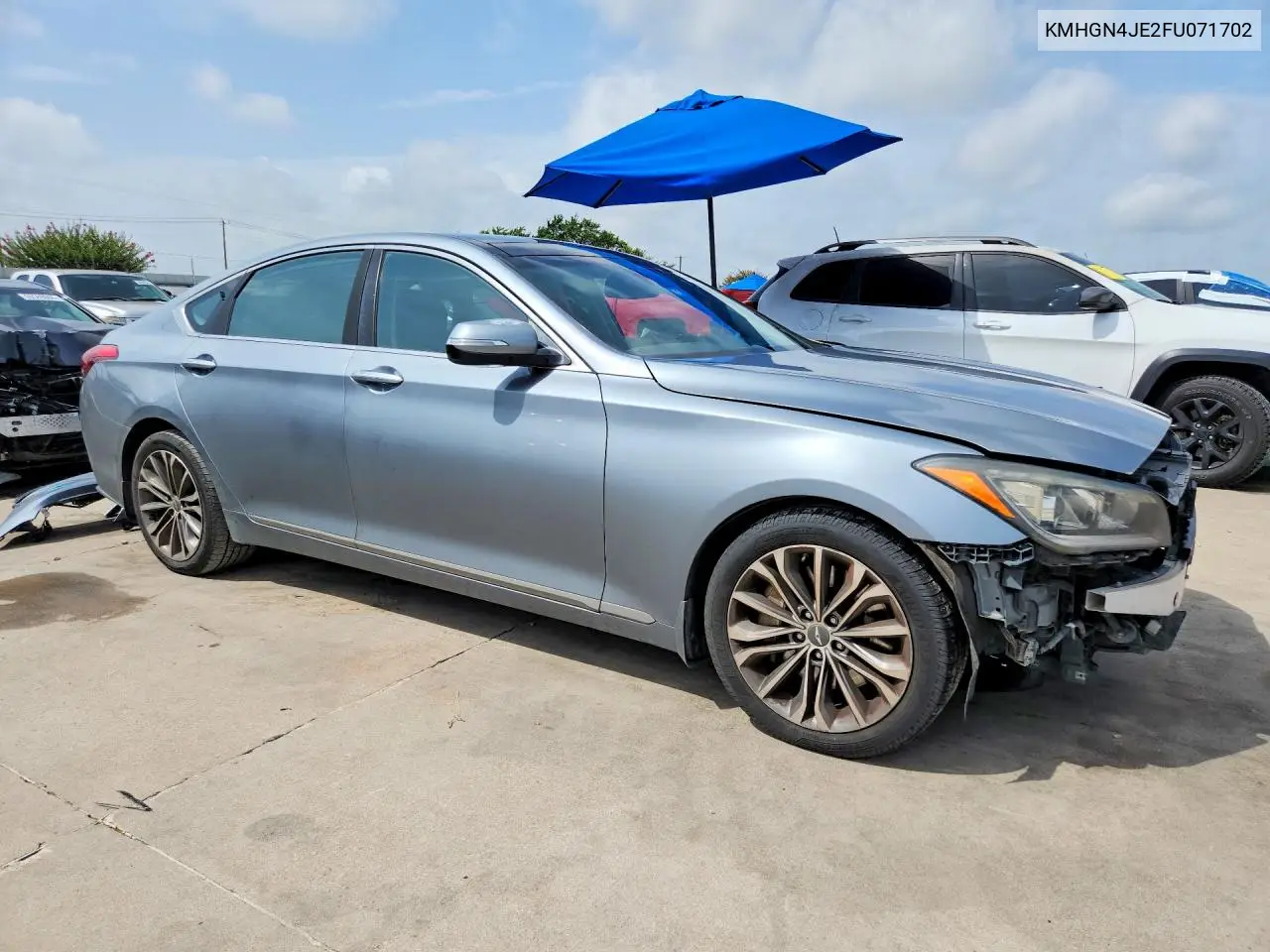 2015 Hyundai Genesis 3.8L VIN: KMHGN4JE2FU071702 Lot: 61176236