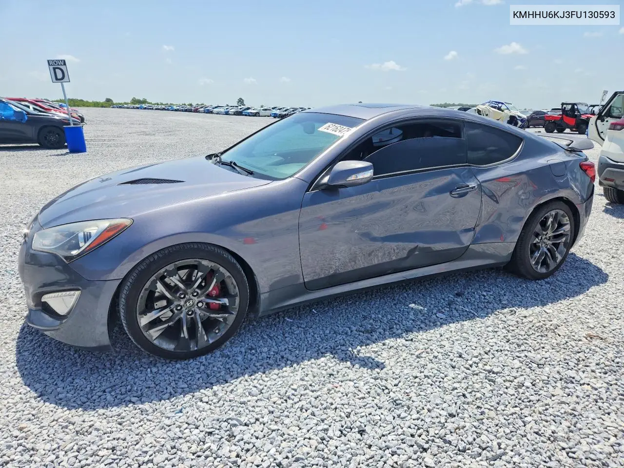 2015 Hyundai Genesis Coupe 3.8 Ultimate VIN: KMHHU6KJ3FU130593 Lot: 62162476