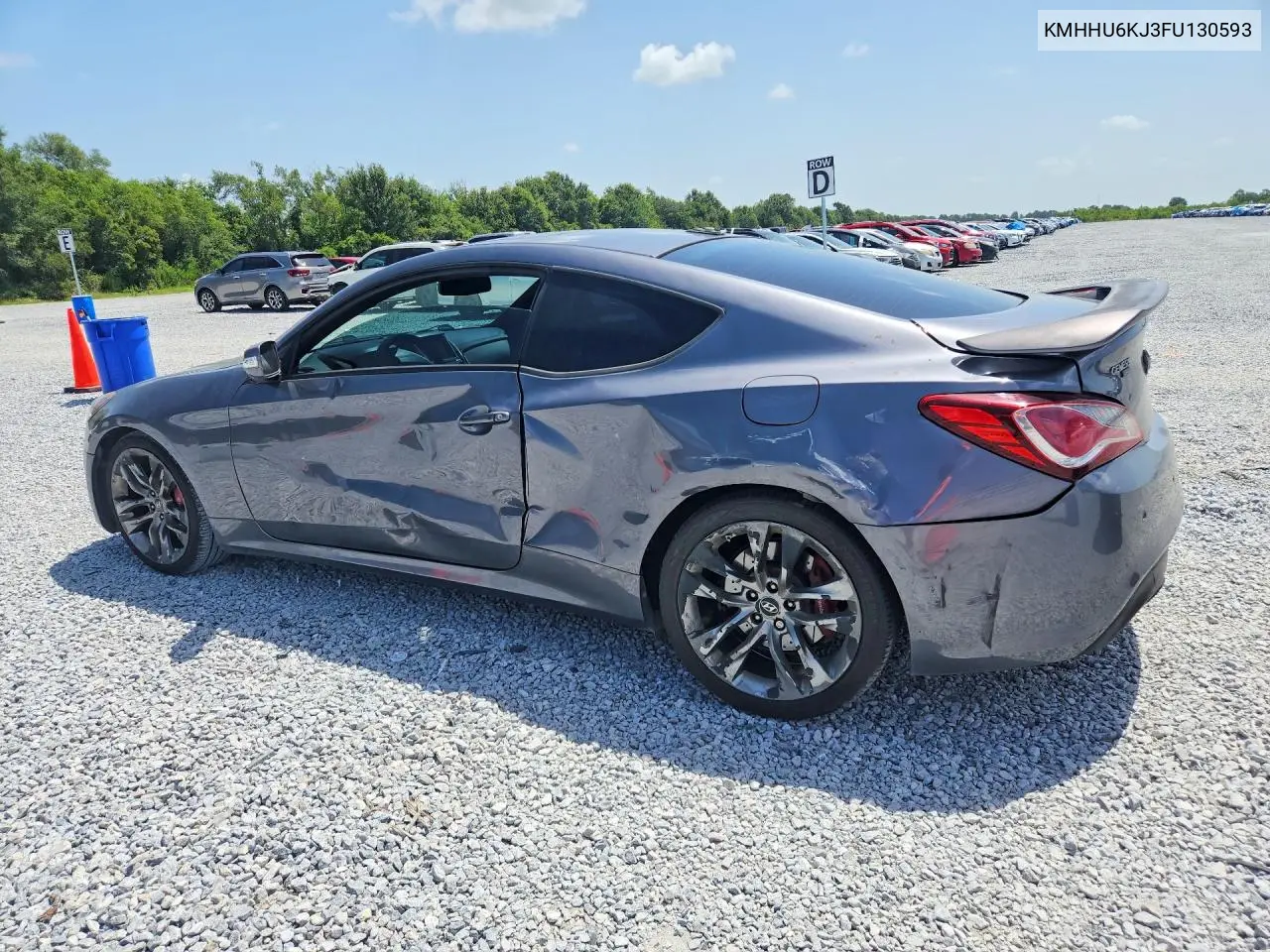 2015 Hyundai Genesis Coupe 3.8 Ultimate VIN: KMHHU6KJ3FU130593 Lot: 62162476