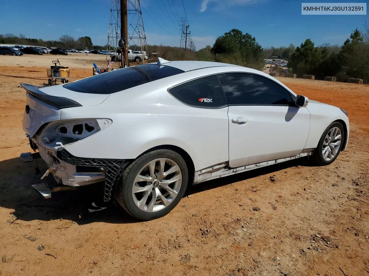 2016 Hyundai Genesis Coupe 3.8 VIN: KMHHT6KJ3GU132591 Lot: 45798706