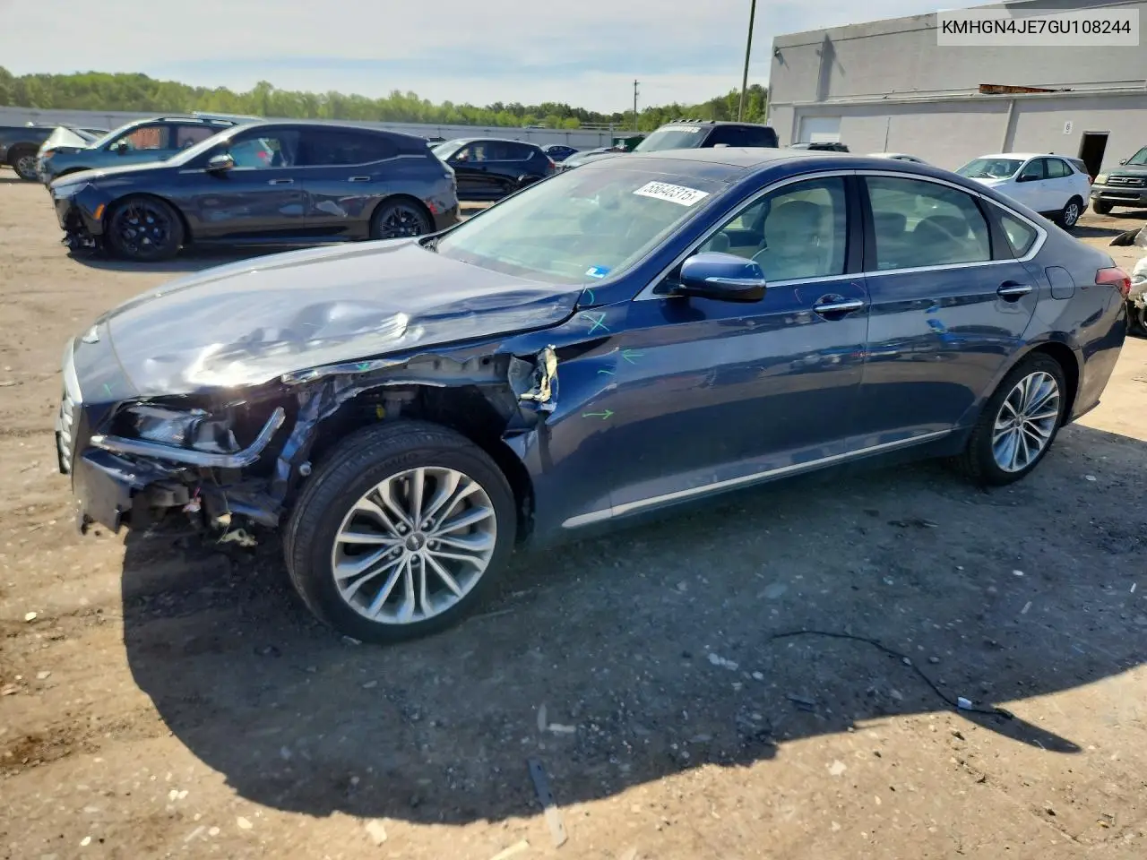2016 Hyundai Genesis 3.8L VIN: KMHGN4JE7GU108244 Lot: 55646316