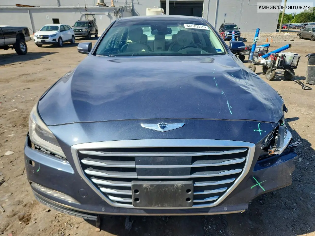 2016 Hyundai Genesis 3.8L VIN: KMHGN4JE7GU108244 Lot: 55646316