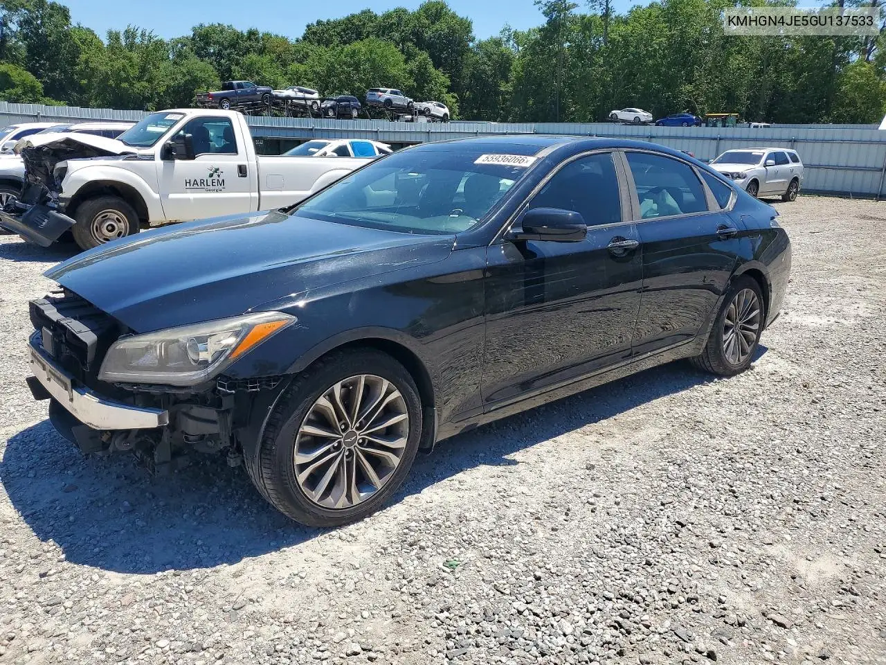 2016 Hyundai Genesis 3.8L VIN: KMHGN4JE5GU137533 Lot: 55936066